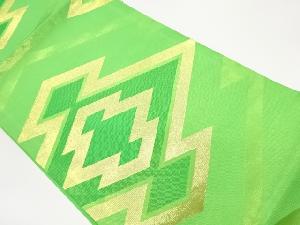 松皮菱模様織出し開き名古屋帯（額縁仕立て）